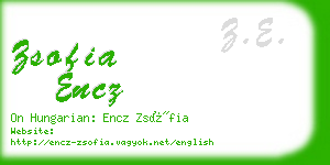 zsofia encz business card